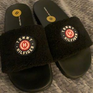Brand new Tommy Hilfiger black slip ons